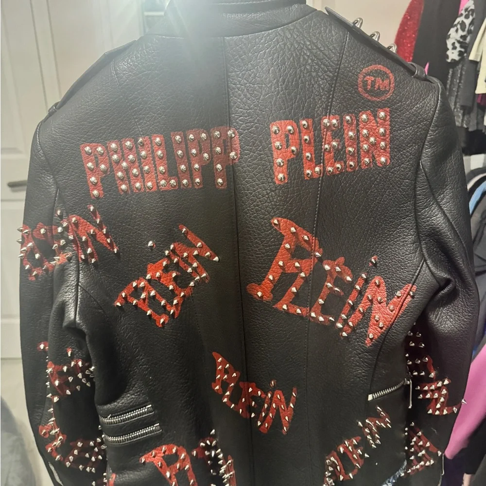 Phillip Plein leather, studded jacket - Picture 3 of 9